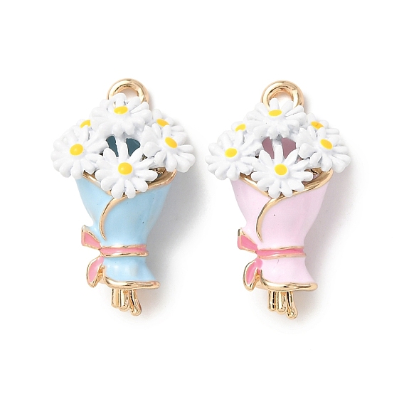 Подвески из сплава , подвески для букета/цветов, с эмалью, стойки покрытие, золотые