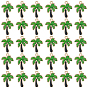 80Pcs Zinc Alloy Enamel Pendants, Coconut Tree Charms, Light Gold