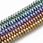 Electroplated Non-magnetic Synthetic Hematite Beads Strands, Faceted, Rondelle