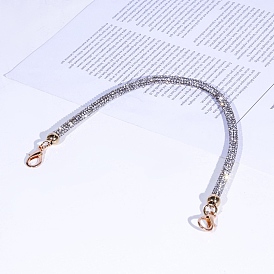Alloy Rhinestone Bag Strap, with Lobster Clasp, for Bag Straps Replacement Accessories
