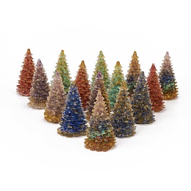 Gemstone Home Display Decorations, with Resin and Glitter Powder, Christmas Tree