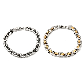 Two Tone 304 Stainless Steel Link Chain Bracelet