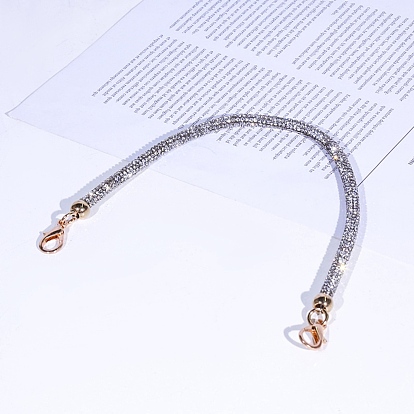 Ремешок для сумки из сплава со стразами, с застежкой омар, для замены ремней для мешков