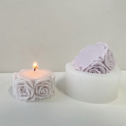Valentine's Day Rose Scented Candle Food Grade Silicone Molds, Candle Making Molds, Aromatherapy Candle Mold