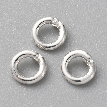 925 Запорное соединительное кольцо из стерлингового серебра, открытый круг