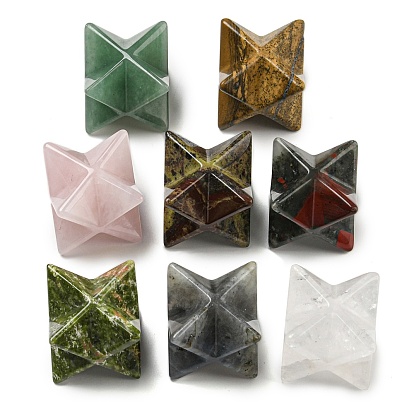 Бусины из натурального смешанного драгоценного камня, нет отверстий / незавершенного, Звезда Меркабы