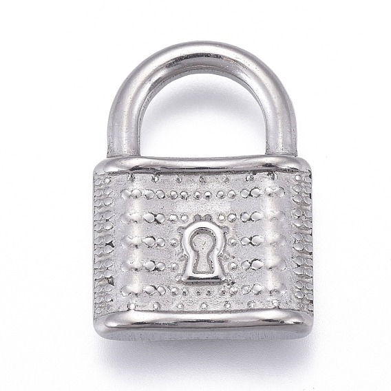 304 Stainless Steel Pendants, Lock