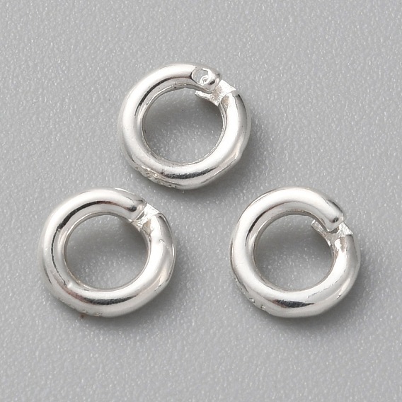 925 Запорное соединительное кольцо из стерлингового серебра, открытый круг