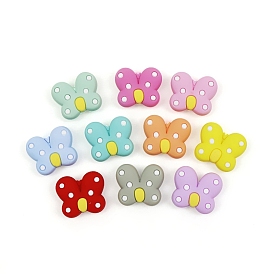 Butterfly Food Grade Eco-Friendly Silicone Focal Beads, Silicone Teething Beads