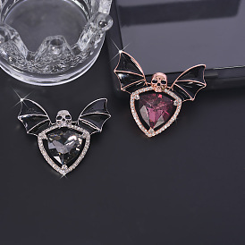 Punk Skull Brooch Retro Wings Corsage Suit Pin Personality Fashion Collar Jewelry