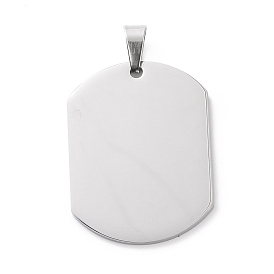 304 Stainless Steel Pendants, Oval
