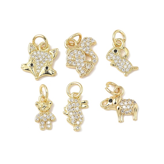 Латунные микро проложить кубического циркония прелести, без кадмия и без свинца, реальный 18 k позолоченный, с целью перехода в кольце