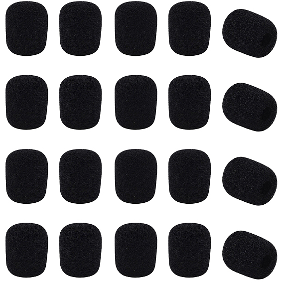 20Pcs Sponge Microphone Cover, Oval