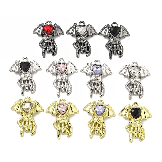 Стойки обшивки кулон сплава, со стеклом, без свинца, без кадмии и без никеля, крыло