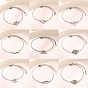 304 de enlace de acero inoxidable de las pulseras, pulseras de cadena tipo cable para mujer, color acero inoxidable