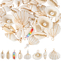 32 шт. 8 стили подвески из натуральной смешанной медной проволоки, раковина, золотые