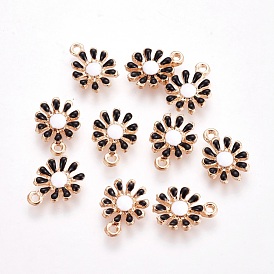 Подвески из эмали и сплава, хризантема