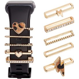 10шт. набор подвесок для часов из сплава в виде сердца и молнии