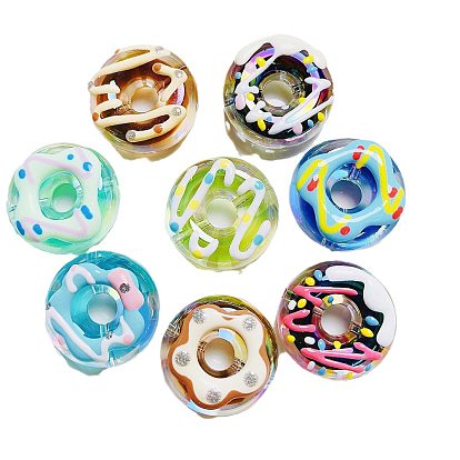 Transparent Plastic Beads, Donut