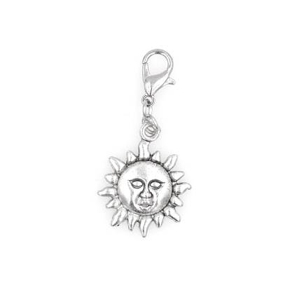 Pendentifs en alliage, avec fermoir pince de homard, soleil