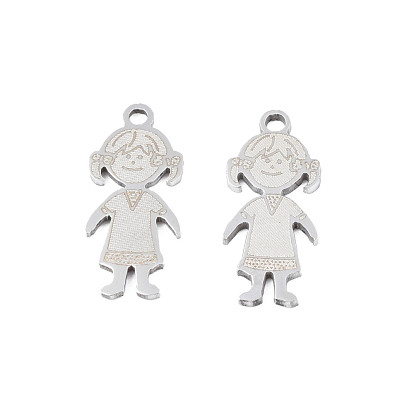 201 Stainless Steel Pendants, Girl