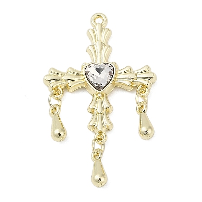 Сплава с стразами подвески, стойки покрытие, без кадмия, без никеля и без свинца, крест и сердце