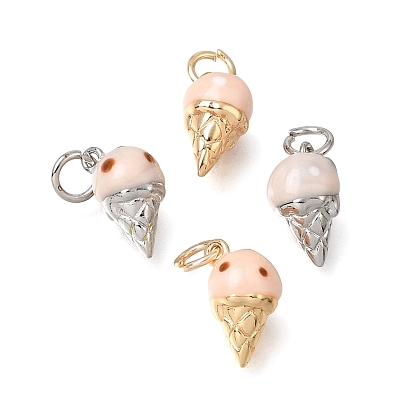 Brass with Enamel Charms, Ice Cream Charms