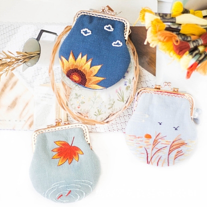 Подвесная сумка из ткани ручной работы в старинном стиле, наборы для вышивки своими руками для кошелька