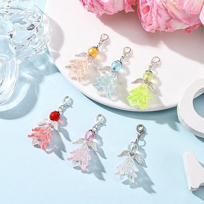 Акриловые подвески в виде ангела, Сплав с застежками когтя омара