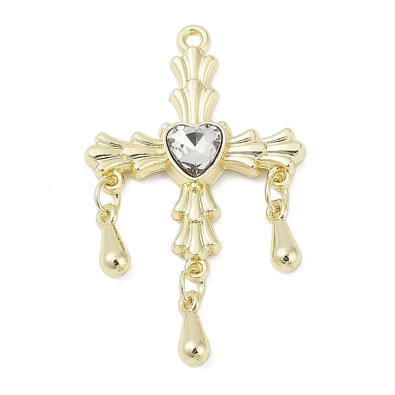 Сплава с стразами подвески, стойки покрытие, без кадмия, без никеля и без свинца, крест и сердце