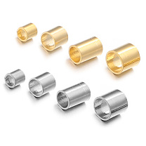 201 acier inoxydable perles à écraser, colonne