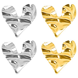 304 Stainless Steel Pendants, Heart Charm