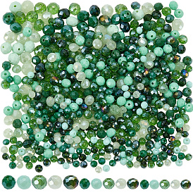 1720шт 3 стиль стеклянные бусины, граненые, рондель