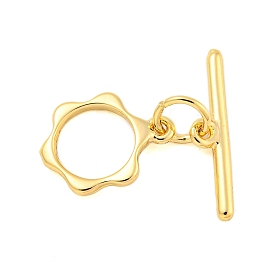 Brass Toggle Clasps, Flower