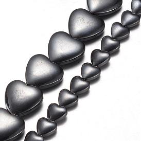 Original Magnetic Synthetic Hematite Bead Strands, Grade A, Heart