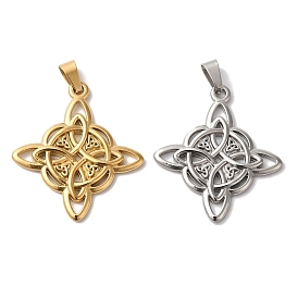 PVD Vacuum Plating 304 Stainless Steel Pendants, Witches Knot Charm