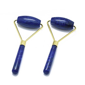 Glass Brass Face Massager, Facial Rollers, Dyed & Heated