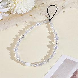 1Correas para móviles con cuentas de cristal y perlas de imitación para mujer, encanto de las decoraciones del teléfono