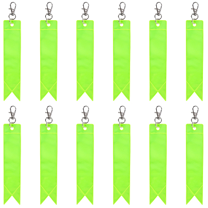 12шт. прямоугольные ПВХ подвески-брелоки, Сплав с застежками, платина