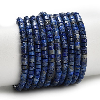 Нитки бусины из натурального ляписа-лазури, диск, Heishi бусы