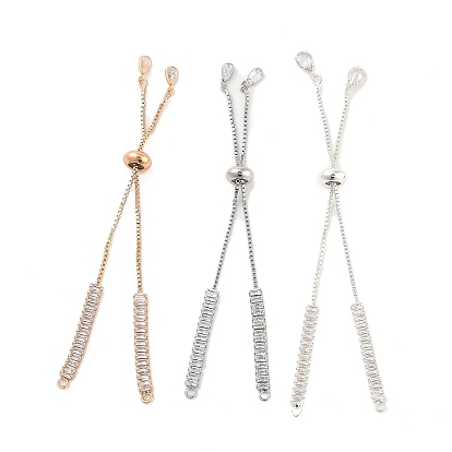 Изготовление прямоугольного браслета-слайдера из латуни с прозрачным кубическим цирконием