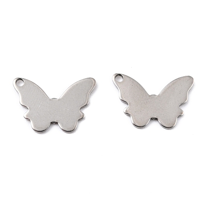 201 Stainless Steel Pendants, Butterfly