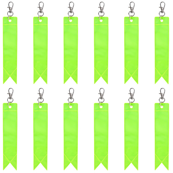 12шт. прямоугольные ПВХ подвески-брелоки, Сплав с застежками, платина