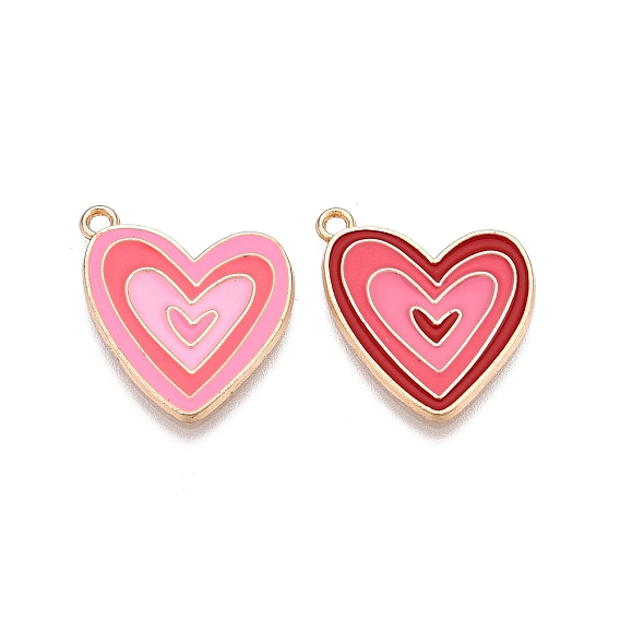 Стойки обшивки сплава эмали подвески, без кадмия, без никеля и без свинца, золотой свет, шарма сердца