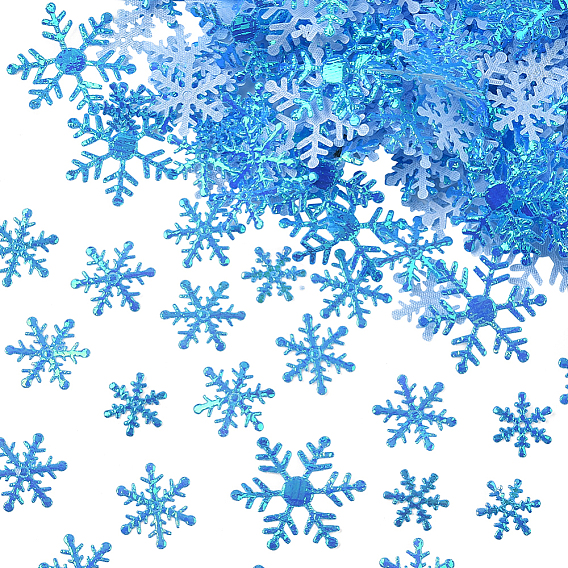 6 сумки 3 стили пластиковое конфетти, снежинка, для празднования рождественской вечеринки