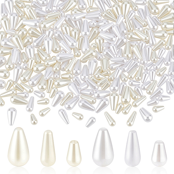 300 шт. 6 стиль бусины из АБС-пластика с имитацией жемчуга, слеза