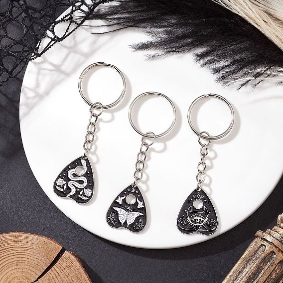 3шт. сплав эмалированный кейчиан, с железными разрезными брелоками