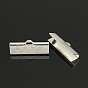 Extrémités de sertissage de ruban de laiton, rectangle, 20x7x5mm, Trou: 1x3mm