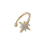 Vintage Style Drop Flower Star Ear Clip - No Piercing, Fairy, Forest Series.