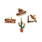 Подвески из латуни и эмали в стиле ковбоя, долговечный, без свинца и без кадмия, с целью перехода в кольце, реальный 18 k позолоченный, стойки покрытие